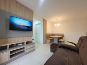 Apartamento novo, vista mar, 150m da praia